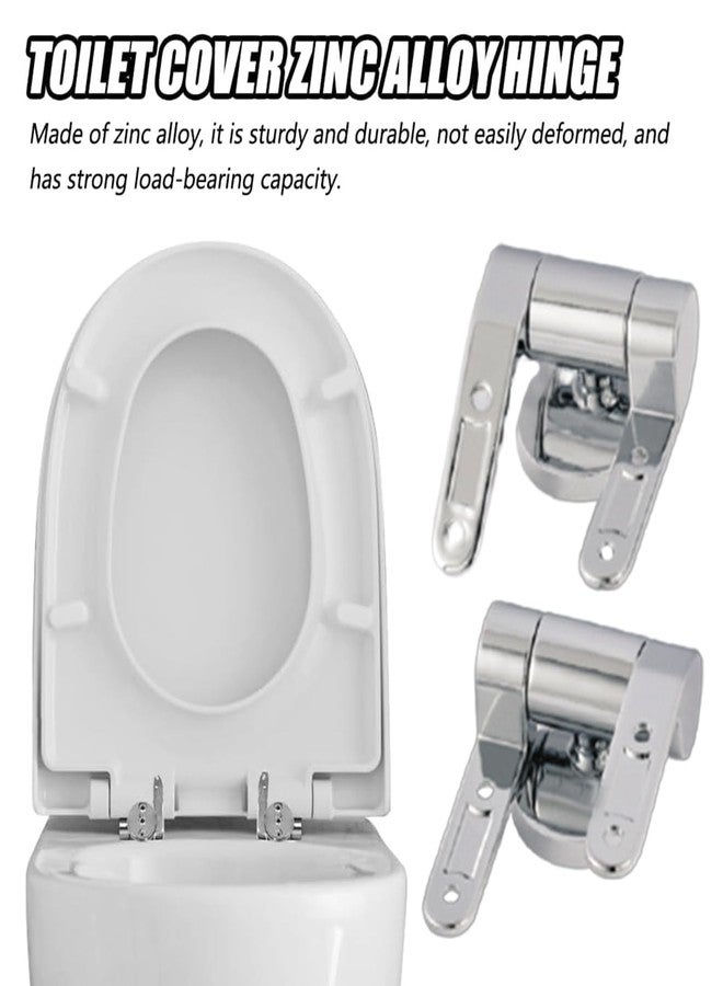 Haoyull Toilet Seat Hinges Replacement Part Toilet Lid Hinges with Soft-Close Mechanism Hinge for Toilet Seat Simple Install - Image 2